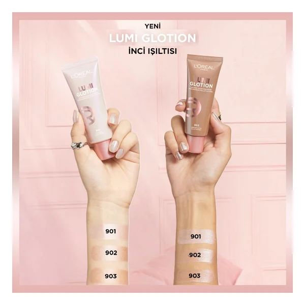 L'oreal Paris Glotion All In One Doğal Işıltı Veren 903 Medium Glow Likit Highlighter - Görsel 7
