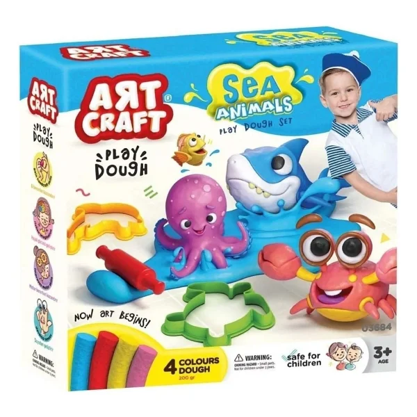 Art Craft Deniz Hayvanları Oyun Hamuru Seti 13 Parça 200 Gr 03684 - Görsel 2