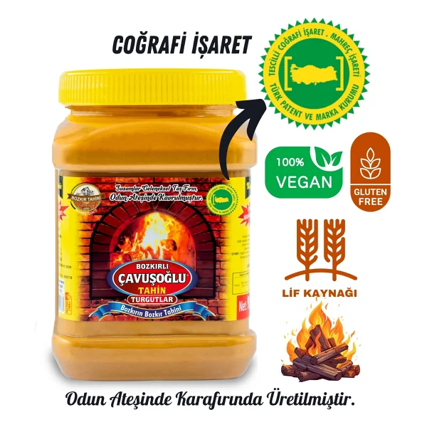 Bozkırlı Çavuşoğlu Kepeksiz Bozkır Tahini Plastik Kutu 930 gr - Görsel 2