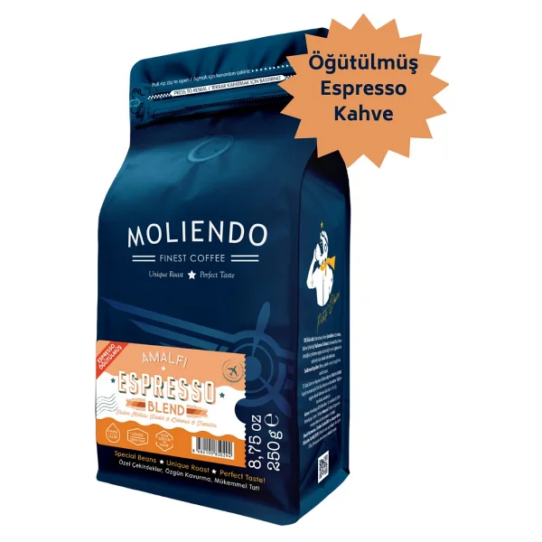 Moliendo Finest Coffee Moliendo Amalfi Espresso Blend Kahve (Öğütülmüş Espresso Kahve) 250 G - 250 Gr - Görsel 5