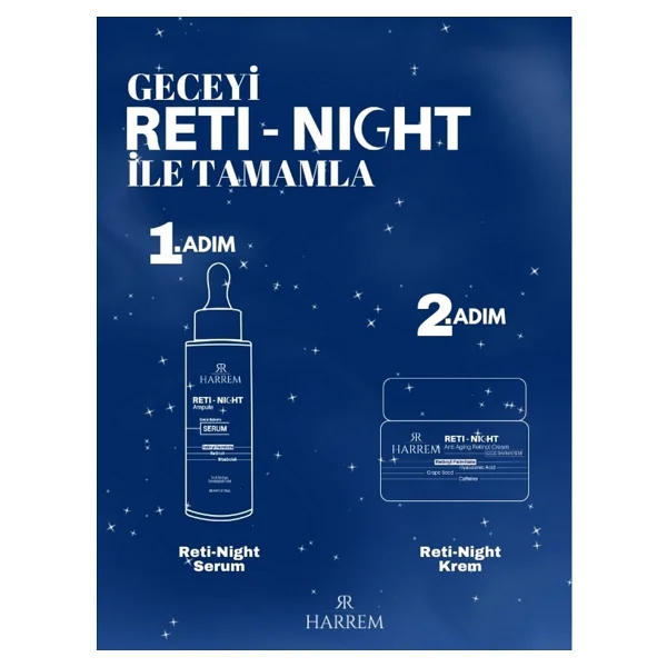 Harrem Reti-Night Retinol & Kolajen Yaşlanma Karşıtı Dolgunlaştırıcı 50 Ml Gece Kremi - Görsel 5