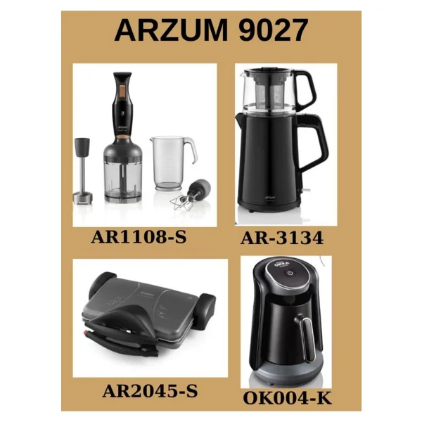 Arzum Ar9027 Pro Blackline Eco Siyah Elektronik Çeyiz Seti - Görsel 6
