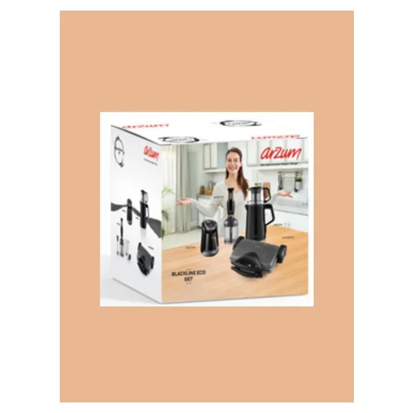 Arzum Ar9027 Pro Blackline Eco Siyah Elektronik Çeyiz Seti - Görsel 2