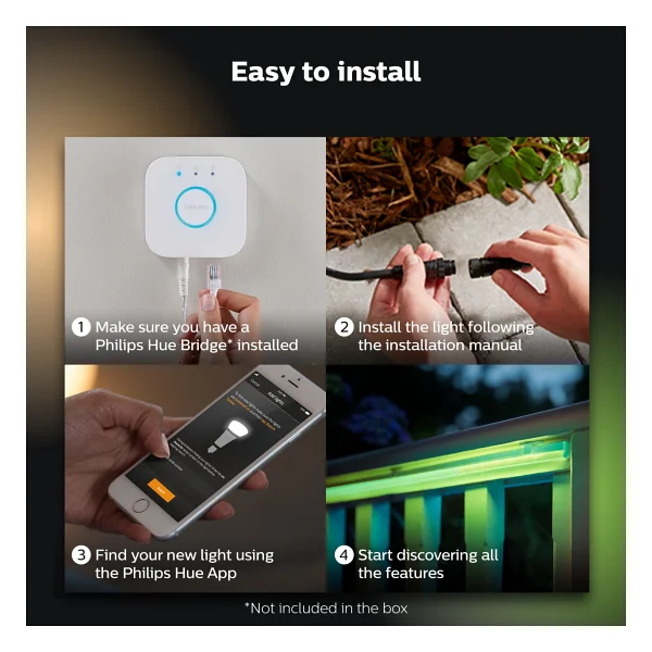 Philips Hue Lightstrip Outdoor 5 M RGB Şerit LED - Görsel 7