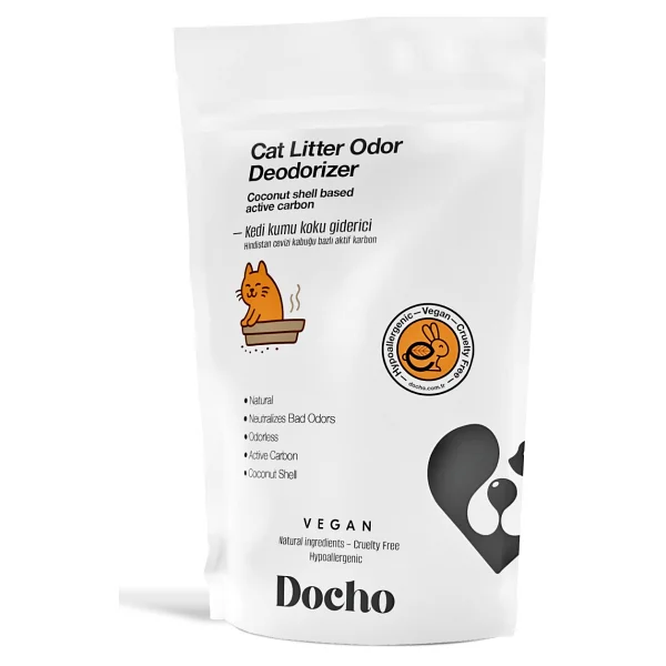 Docho Hindistan Cevizi Kabuğu Bazlı Aktif Karbon 400 Gr Kedi Kumu Koku Giderici - Görsel 6