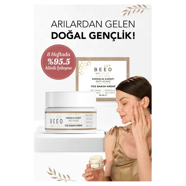 Bee'o Apibeauty Arı Zehirli Propolisli Arı Sütlü Anti Aging Yüz Bakım Kremi 50 Ml - Görsel 2