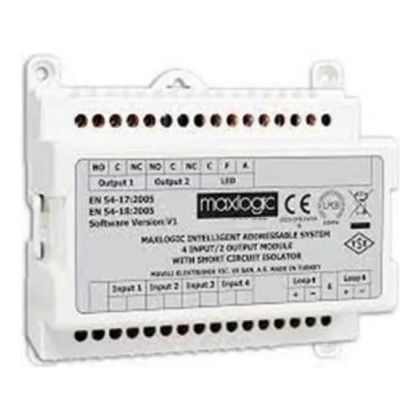 Maxlogic ML-1328.SCI Akıllı Adresli Kontak Izleme Modülü, 8 Girişli Kısa Devre Izolatörlü