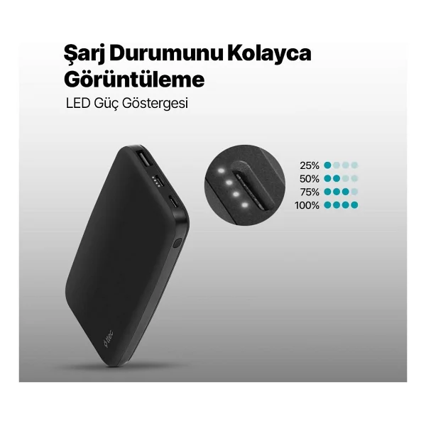 Ttec Chargeup 2bb204s Siyah 10000 mAh Powerbank - Görsel 6