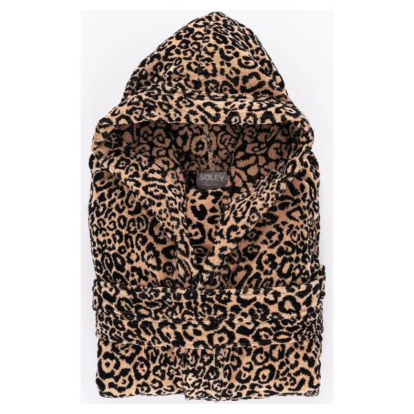 Soley Panthera Leopar Desenli Bornoz - Görsel 10