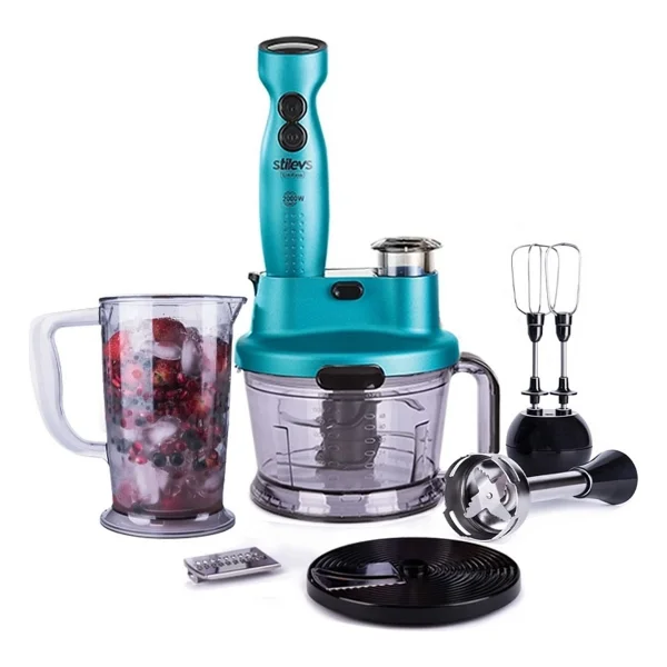 Stilevs Limitless Sedefli Mavi 2000 W Blender Seti - Görsel 6