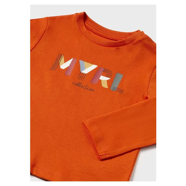 Mayoral Erkek Bebek Basic Sweatshirt - Turuncu - 1,5 Yaş - Görsel 5