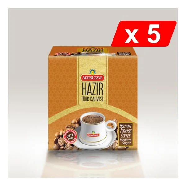 Altıncezve Hazır Türk Kahvesi Orta Şekerli (20 Adet X 9 Gr) 5li Paket - Görsel 5