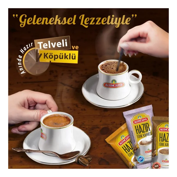 Altıncezve Hazır Türk Kahvesi Orta Şekerli (20 Adet X 9 Gr) 5li Paket - Görsel 4