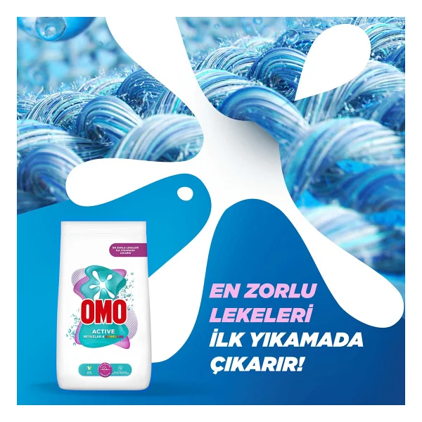 Omo Active Beyazlar Ve Renkliler İçin 9 Kg Toz Deterjan - Görsel 5