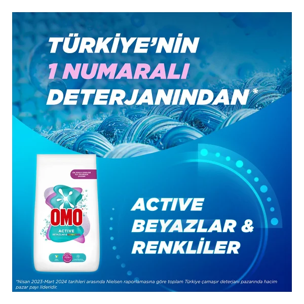 Omo Active Beyazlar Ve Renkliler İçin 9 Kg Toz Deterjan - Görsel 7