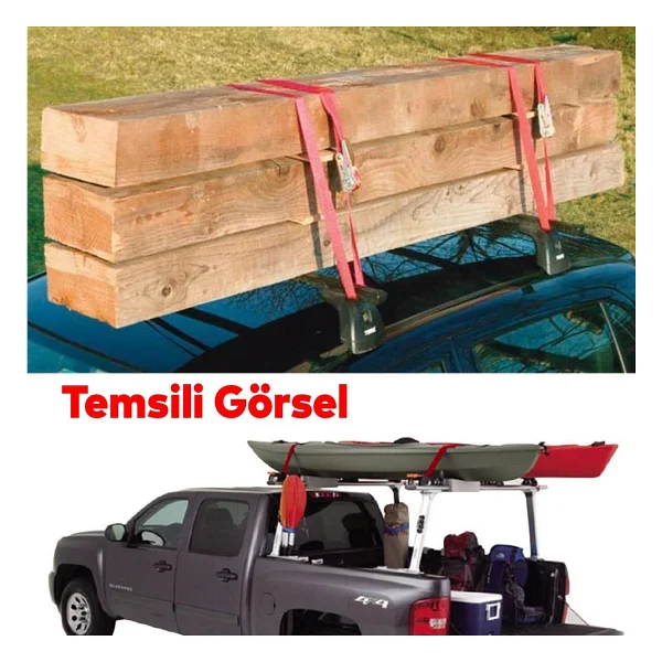 Spanzet Yük Gerdirme Eşya Sabitleme Halatı Cırcırlı Gırgır 800 Kg 4 Metre Sg27-4 Ratchet Strap - Görsel 3