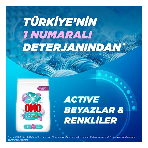 Omo Active Beyazlar Ve Renkliler İçin 7.5 Kg Toz Deterjan - Görsel 7