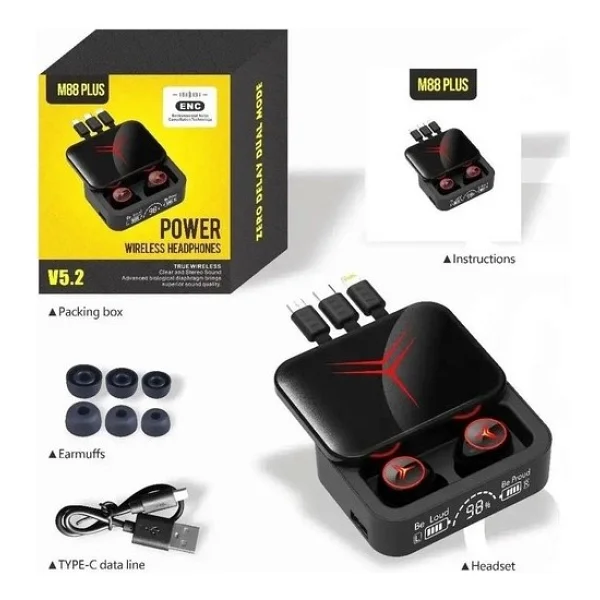 Torima M88 Plus TWS Kulak İçi Bluetooth Kulaklık - Görsel 7