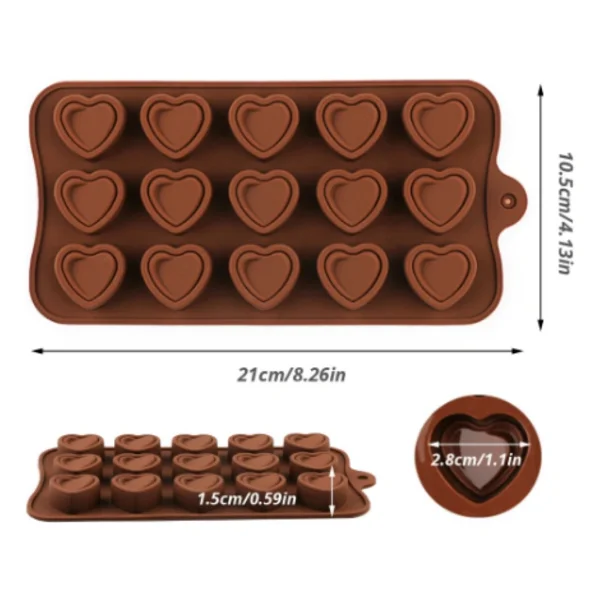 Pastry Planet Silikon Çikolata Kalıbı Algida Kalp - Görsel 2