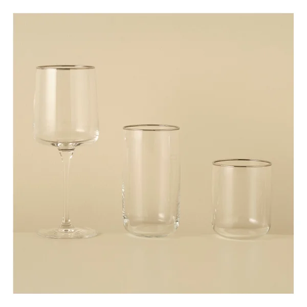 Bella Maison Premium Bardak-Kadeh Seti 36'lı Silver - Görsel 2