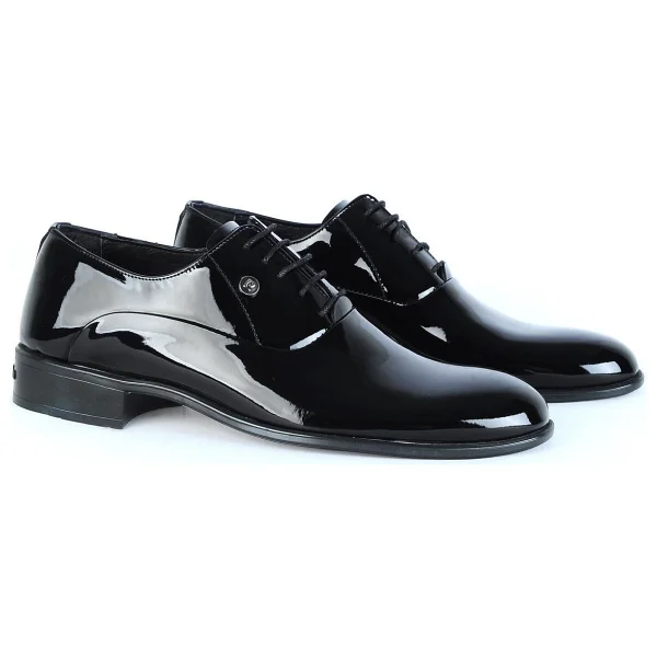 Pierre Cardin 7017 Groom Siyah Rugan Erkek Klasik Ayakkabı - Görsel 5