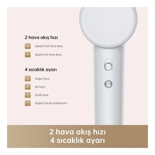 Dreame Hair Gleam 1600 W Grey Saç Kurutma Makinesi - Görsel 6