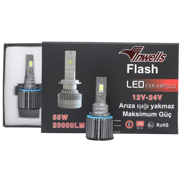 Inwells İnwells Yeni Flash Csp LED Xenon (Zenon) H15 20,000 Lümen Arıza Işığı Yakmaz - Görsel 2