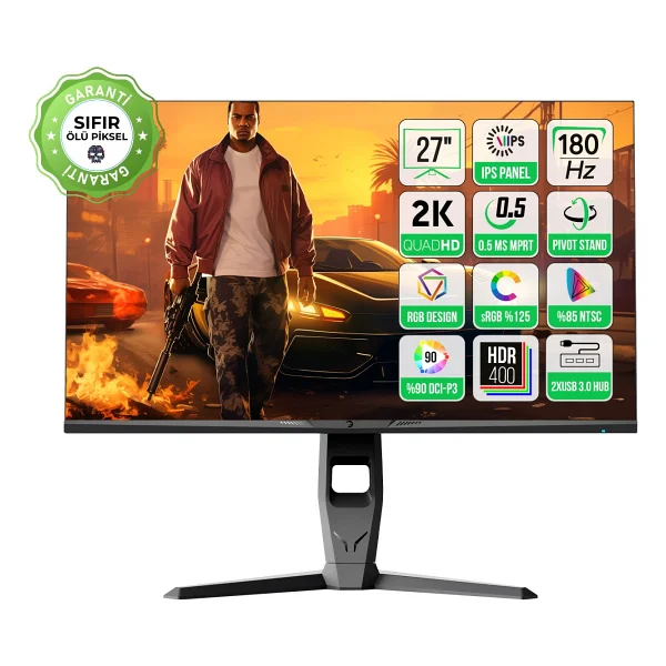 Gamepower Royal T20 27" 0.5 ms 2K Pivot IPS 180 Hz Oyuncu Monitörü - Görsel 10