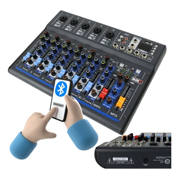 Midex Mdx-07fxu 7 Kanal Ses Mikseri - Görsel 3
