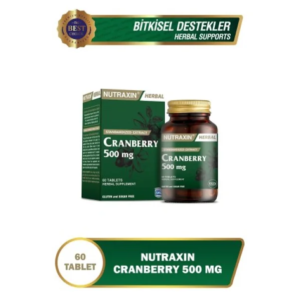 Nutraxin Cranberry 500 Mg 60 Tablet 4 Adet - Görsel 4