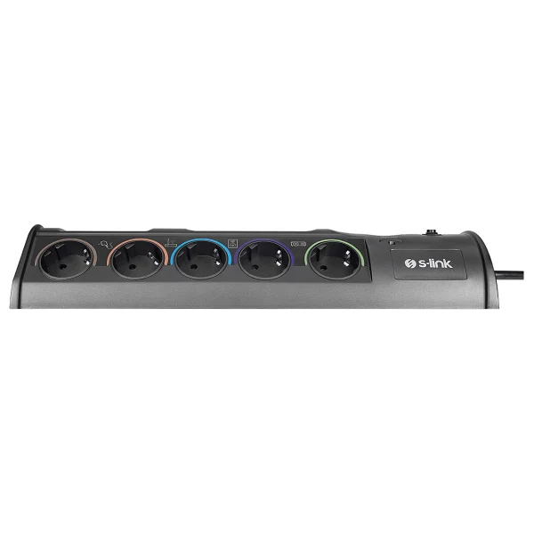 S-Link Swapp Sp10af 1800 Joule Anahtarlı Usb'li 1.8 M 10'lu Akım Korumalı Priz - Görsel 5