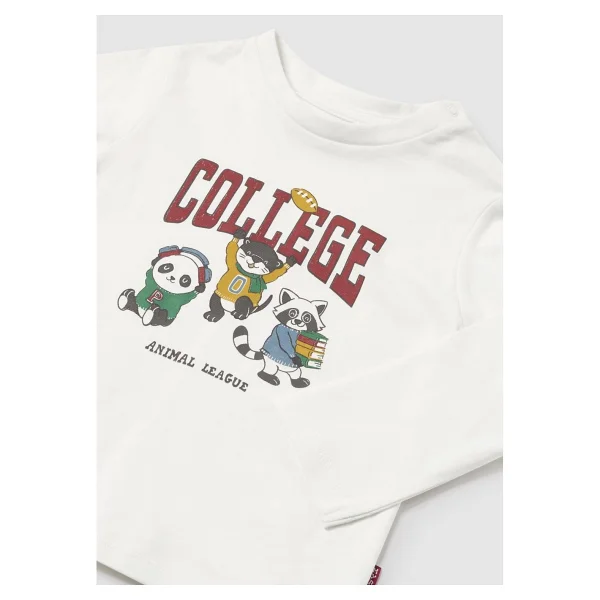 Mayoral Erkek Bebek Baskılı Sweatshirt - 6 Ay - Krem - Görsel 2