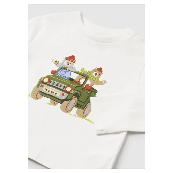 Mayoral Erkek Bebek Baskılı Sweatshirt - Krem - 2 Yaş - Görsel 7