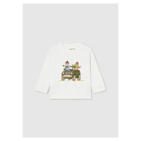 Mayoral Erkek Bebek Baskılı Sweatshirt - Krem - 2 Yaş - Görsel 3