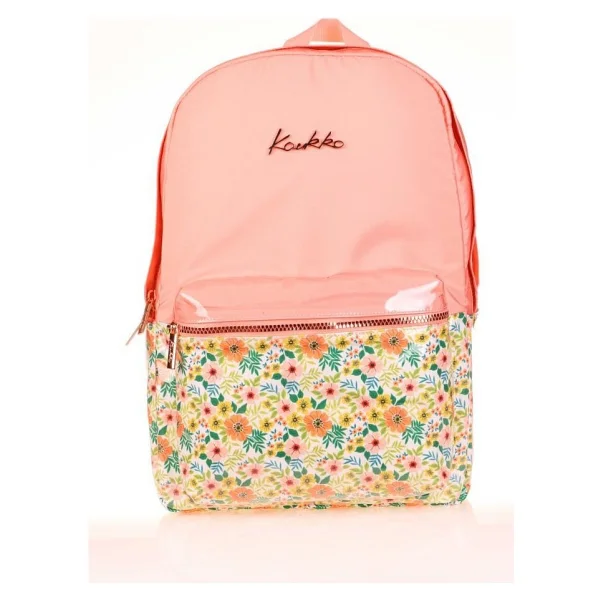 Kaukko K1734 Soft Floral Salmon Okul Sırt Çantası - Görsel 6