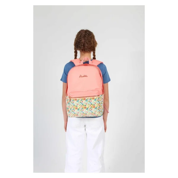 Kaukko K1734 Soft Floral Salmon Okul Sırt Çantası - Görsel 3