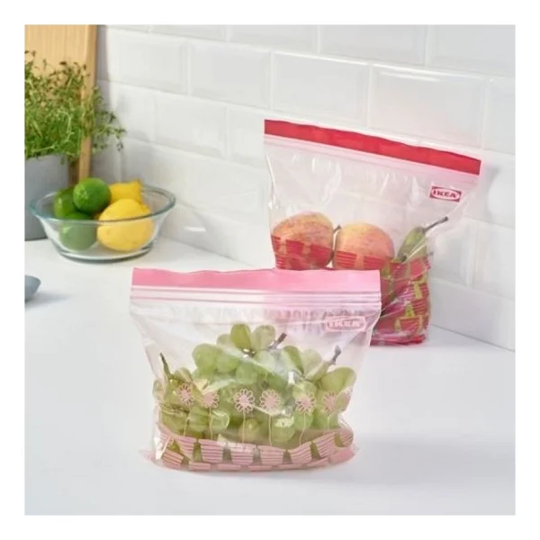 Ikea Istad Buzdolabı Poşeti, Kırmızı-Pembe, 2,5 Lt ve 1,2 Lt, 50 Adet- Ikea Istad Yeşil, 6 Lt ve 4,5 30ADET - Görsel 2