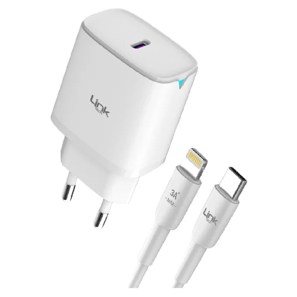 Linktech C313 30 W Lightning Kablolu Hızlı Şarj Aleti - Görsel 4