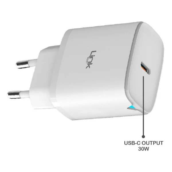 Linktech C313 30 W Lightning Kablolu Hızlı Şarj Aleti - Görsel 2