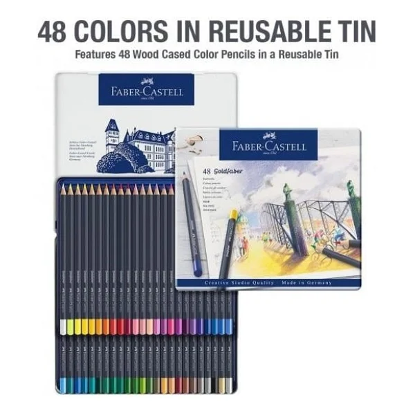 Faber-Castell Goldfaber 48'li Kuru Boya Seti - Görsel 6