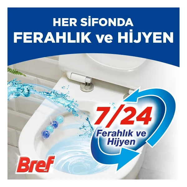 Bref Power Aktiv Okyanus Klozet Temizleyici 3'lü 24/7 Temizlik Ve Ferahlık Sağlar - Görsel 4