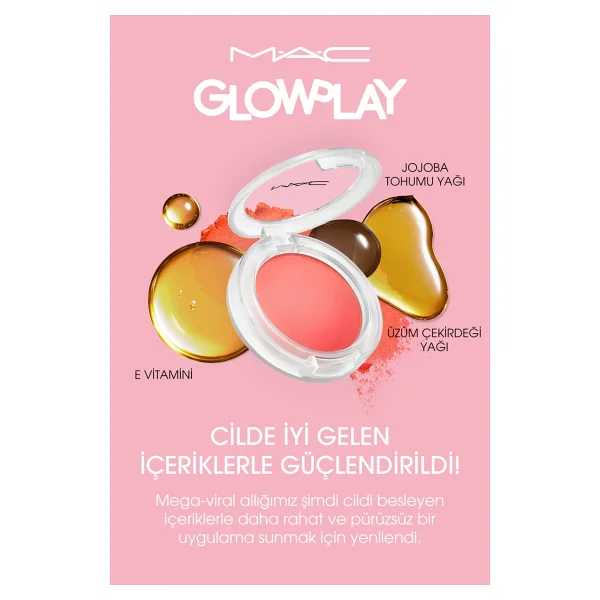 M.A.C Glow Play Yumuşak Dokulu Krem Allık - Görsel 3