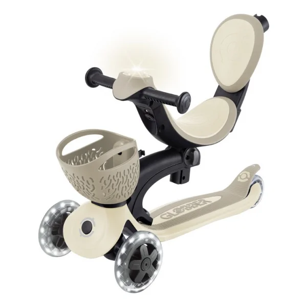 Globber Go Up Baby 360 Işıklı Bej 3 Tekerlekli Oturaklı Çocuk Scooter - Görsel 2