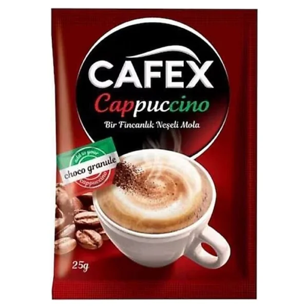 Cafex Cappuccino 18 Gr 25 Adet - Öğütülmüş - Görsel 3