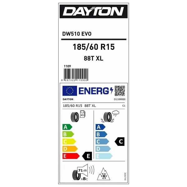 Dayton DW510 Evo 185/60 R15 88T XL Kış Lastiği - 2024 - Görsel 2