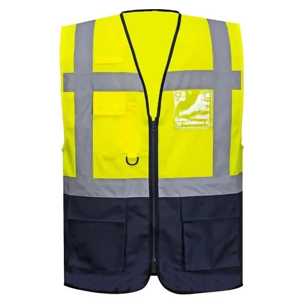 Uniwest Sarı Lacivert Mühendis Yeleği - Görsel 3