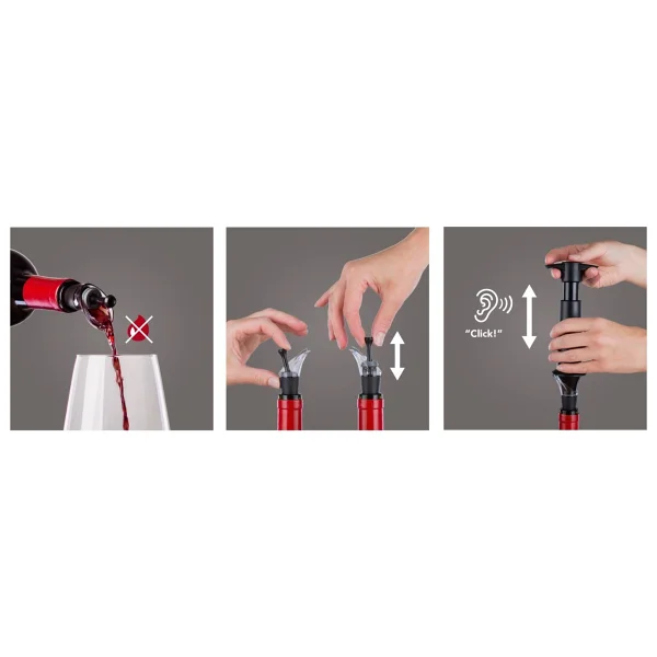 Vacu Vin Şarap Aksesuar Seti (Tirbüşon, Soğutucu, Servis, Vakum Set, Stoper), Kutulu (68897606) - Görsel 2