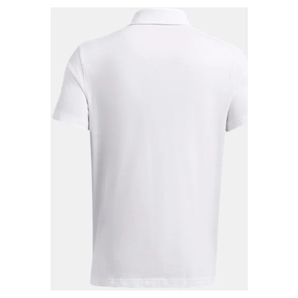 Under Armour Icon 1386608-100 Beyaz Kısa Kollu Polo Yaka Erkek Tişört - Görsel 4