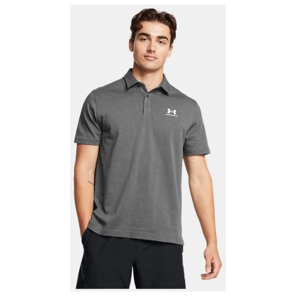 Under Armour Icon 1386608-025 Gri Kısa Kollu Polo Yaka Erkek Tişört - Görsel 10