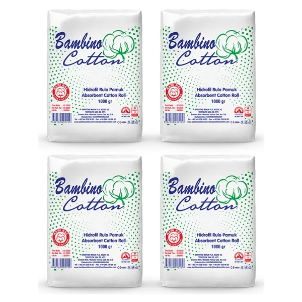 Bambino Cotton Hidrofil Rulo Pamuk 1000gr X 4 - Görsel 2